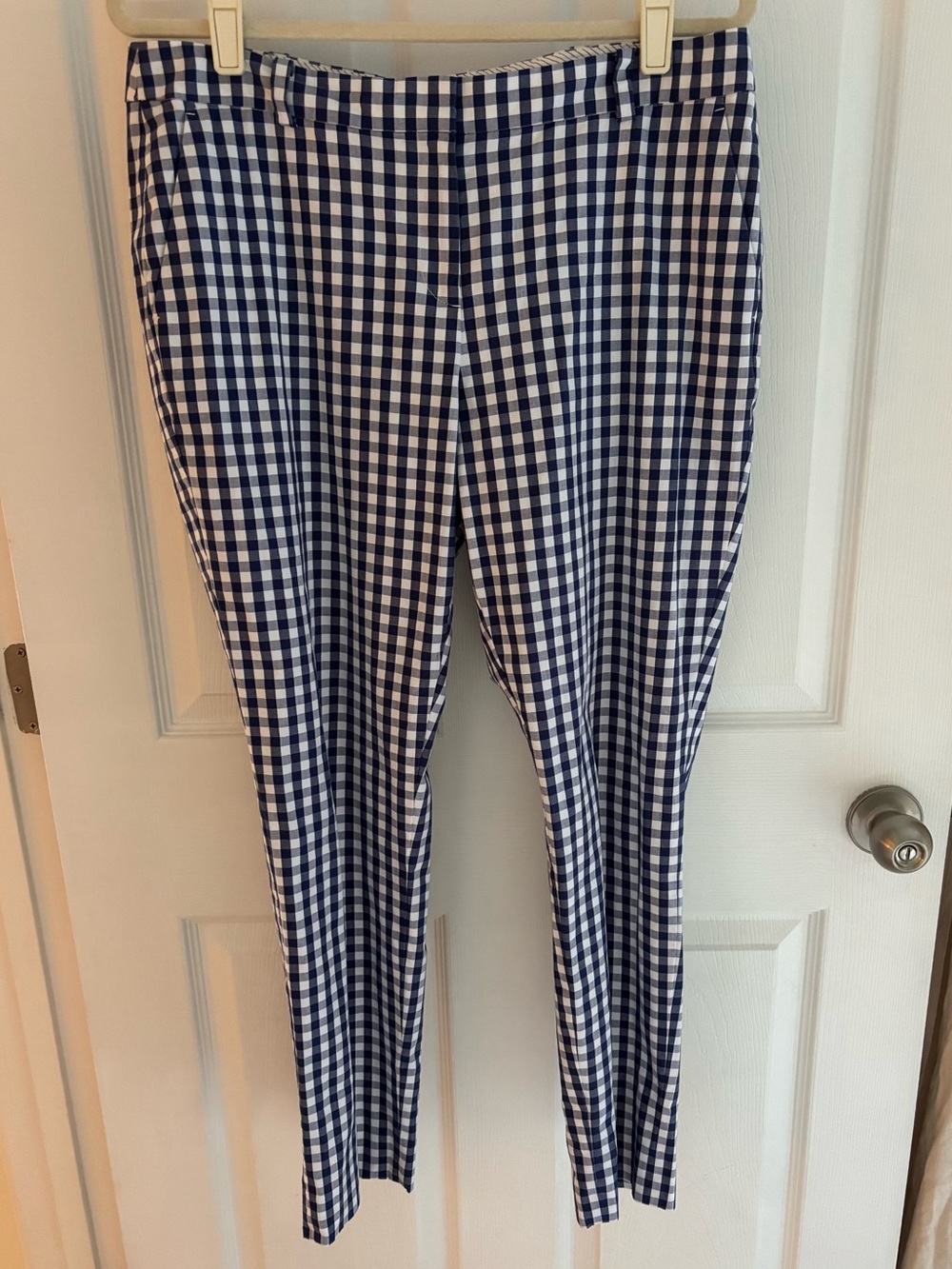 Brooks Brothers Red Fleece Blue & White Gingham Ankle Trousers - Size 10